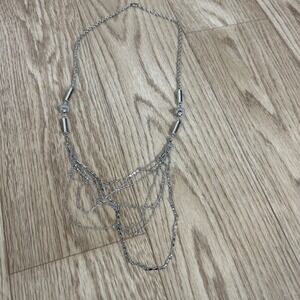 Unbranded Layered Necklace Women OS Silver Multi-Strand Cascading Boho Draped